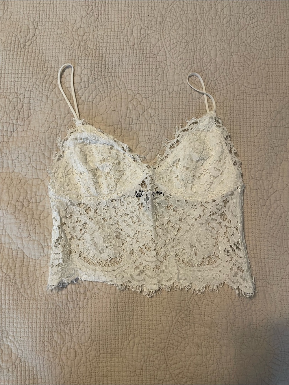 Express White Lace Cami Bralette